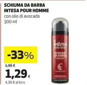 Coop Intesa Schiuma Da Barba Pour Homme Con Olio Di Avocado offerta