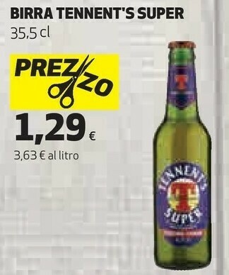 Coop Tennent's Birra Super offerta