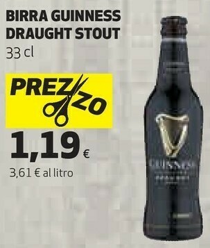 Coop Guinness Guinnes - Birra Draught 330 G(ml) offerta