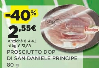 Coop Principe Prosciutto Di San Daniele 80 G(ml) offerta
