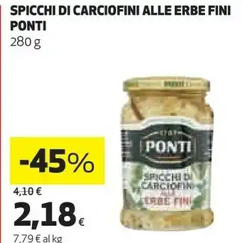 Coop Ponti Spicchi Di Carciofini Alle Erbe Fini offerta