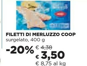 Coop Coop - Filetti Di Merluzzo Sudafricano Surgelati 400 G(ml) offerta