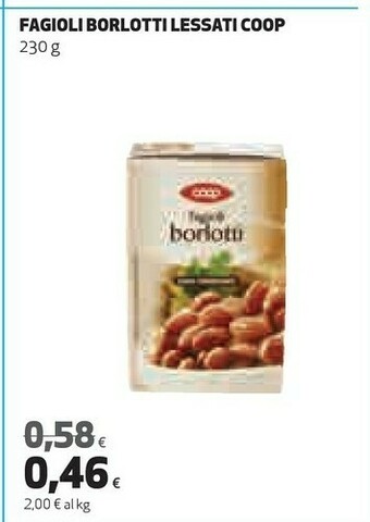 Coop Coop - Fagioli Borlotti 230 G(ml) offerta