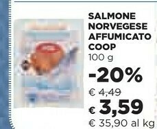 Coop Coop - Salmone Norvegese Affumicato Con Legno Di Faggio 100 G(ml) offerta