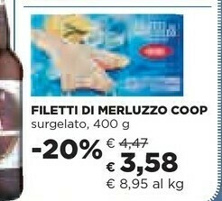 Coop Coop - Filetti Di Merluzzo Sudafricano Surgelati 400 G(ml) offerta