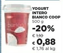 Coop Coop - Yogurt Intero Bianco Naturale 500 G(ml) offerta