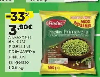Coop Fap Findus Pisellini Primavera 1.25kg offerta