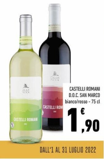 Conad Castelli Romani D.O.C. San Marco bianco/rosso 75 cl offerta