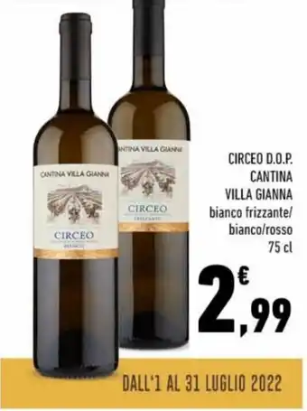 Conad Circeo D.O.P. Cantina Villa Gianna bianco frizzante/bianco/rosso 75 cl offerta