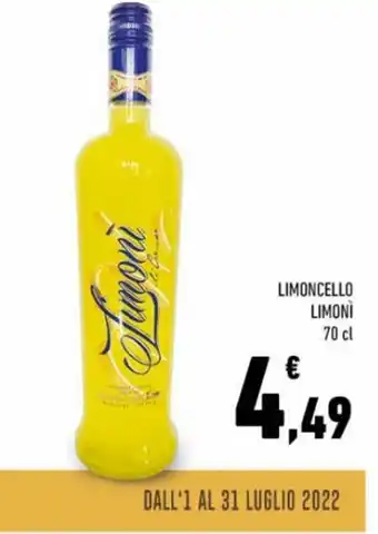 Conad Limonì Limoncello 70 cl offerta