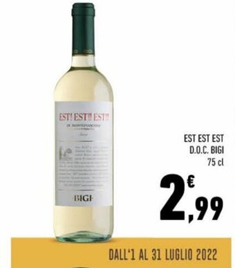 Conad Est Est Est D.O.C. Bigi 75 cl offerta