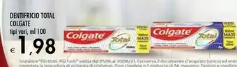 Bennet Colgate Dentifricio Total 100 Ml offerta