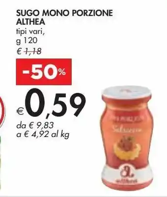 Sugo mono porzione althea