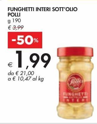 Bennet Funghetti interi sott'olio polli offerta