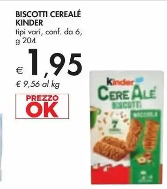Bennet Biscotti cerealè kinder offerta