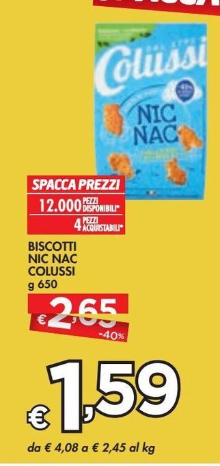 Bennet Biscotti nic nac colussi offerta