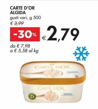 Bennet Carte d'or algida offerta