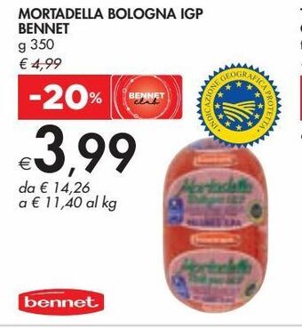 Bennet Mortadella bologna igp bennet offerta