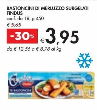 Bennet Bastoncini di merluzzo surgelati findus offerta