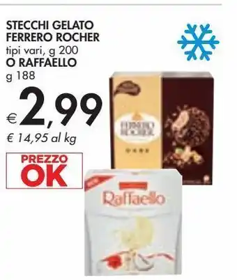 Bennet Stecchi gelato ferrero rocher o raffaello offerta