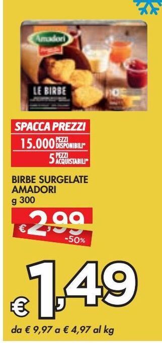 Birbe surgelate amadori