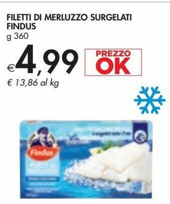 Bennet Filetti di merluzzo surgelati findus offerta