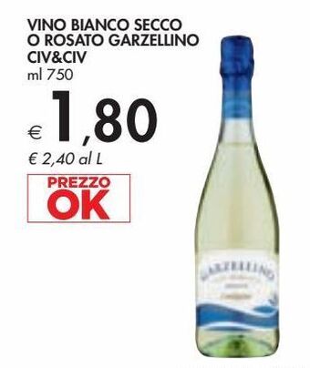 Vino bianco secco o rosato garzellino civ&civ