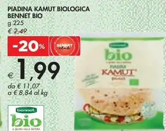 Bennet Piadina kamut biologica bennet bio offerta