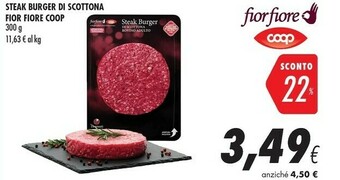 Coop Steak Burger Di Scottona offerta