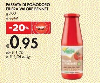 Bennet Passata di pomodoro filiera valore bennet offerta