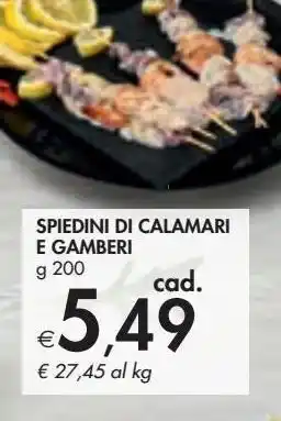 Bennet Spiedini di calamari e gamberi offerta