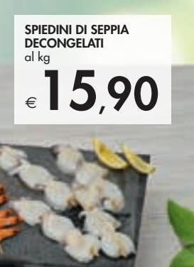 Spiedini di seppia decongelati