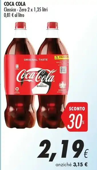 Coop Coca Cola Clasicca / Zero 2 X 1,35 Litri offerta