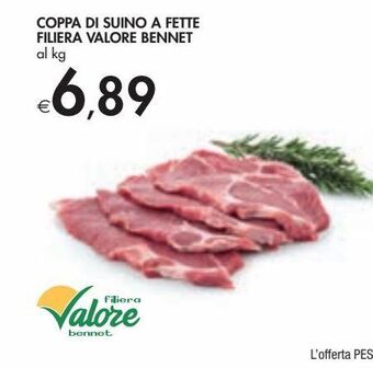 Bennet Coppa di suino a fette filiera valore bennet offerta