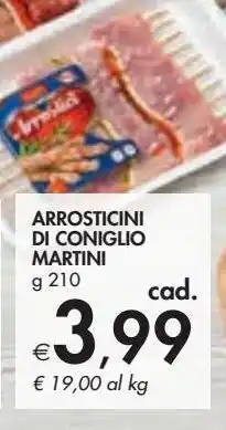 Bennet Arrosticini di coniglio martini offerta