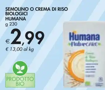 Semolino o crema di riso biologici humana
