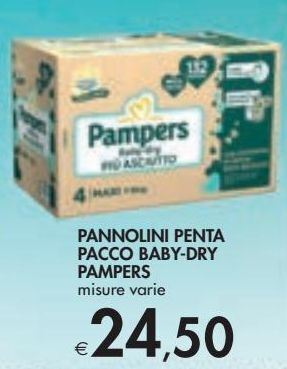 Bennet Pannolini penta pacco baby-dry pampers offerta