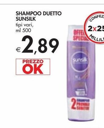 Bennet Shampoo duetto sunsilk offerta