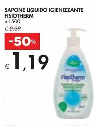 Bennet Sapone liquido igienizzante fisiotherm offerta