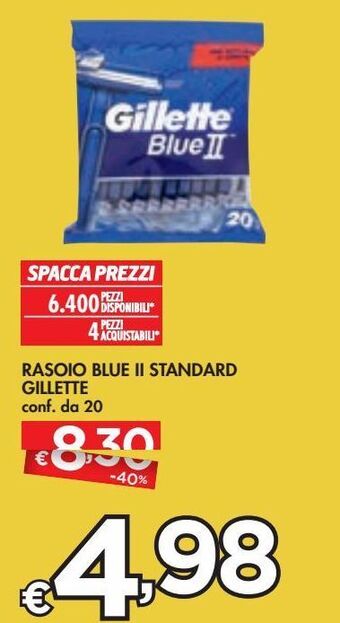 Bennet Rasoio blue ii standard gillette offerta