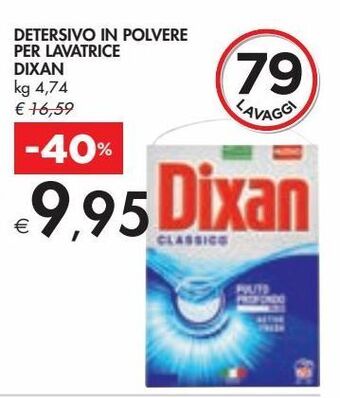 Bennet Detersivo in polvere per lavatrice dixan offerta