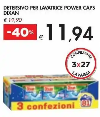 Bennet Detersivo per lavatrice power caps dixan offerta