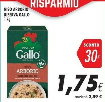 Coop Gallo Riso Arborio Riserva 1000 G(ml) offerta