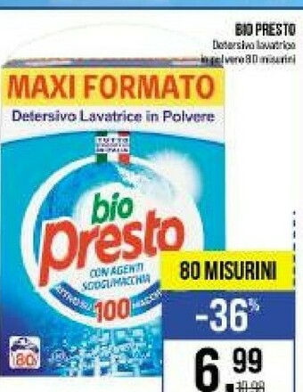 Caddy's Presto Detersivo in polvere offerta