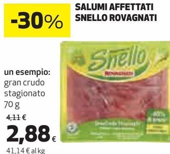 Ipercoop Salumi affettati snello rovagnati un esempio gran crudo stagionato offerta