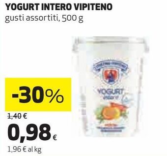 Ipercoop Yogurt intero vipiteno gusti assortiti offerta