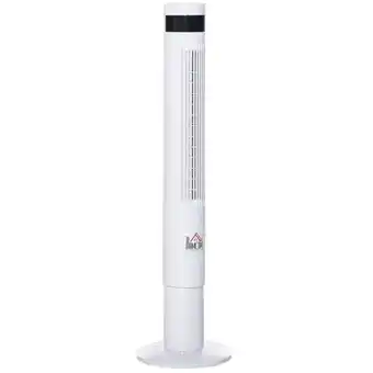 Ventilatore a colonna oscillante con telecomando e timer bianco