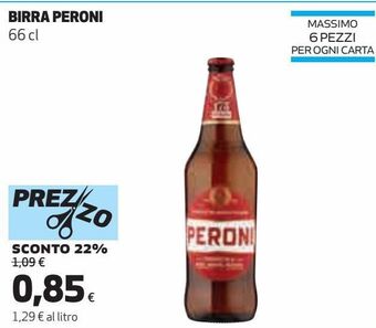 Ipercoop Birra peroni offerta