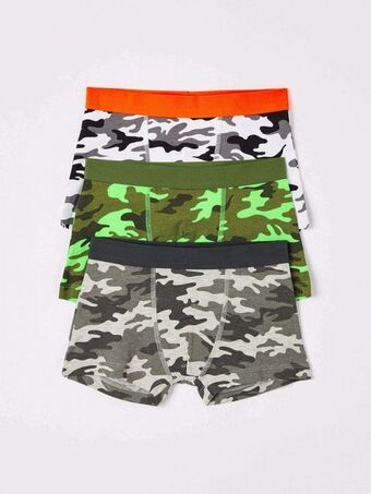 Pack 3 boxer stampa militare