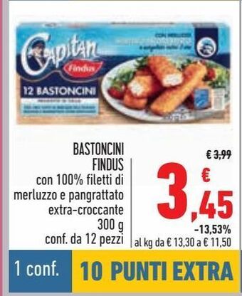 Conad Superstore Bastoncini findus offerta